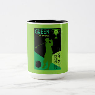 Uniek Grappig golfcadeau Tweekleurige Koffiemok