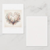 Uniek hart monogram flat note Kaart Notitiekaartje (Voorkant / Achterkant)