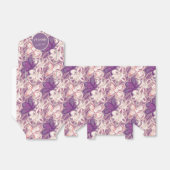 Uniek in glam/paarse bloemen bedankdoosjes (Uitgevouwen)