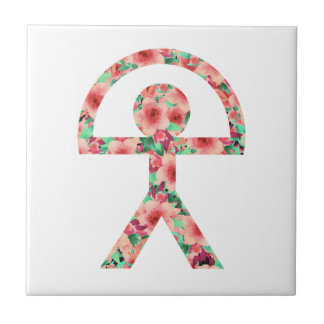 Uniek Indalo-Man in Floral Design Tegeltje