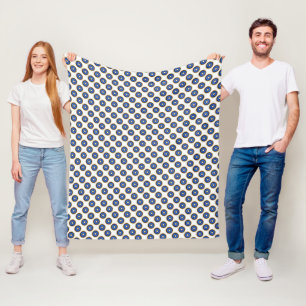 Uniek kabelpatroon fleece deken