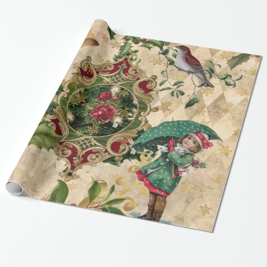 uniek kerstcadeaupapier cadeaupapier (Uitgerold)