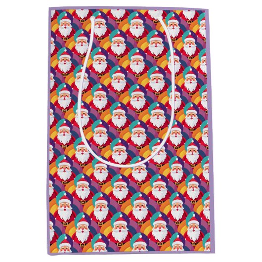 Uniek kerstpatroon op grote cadeautas (Voorkant)