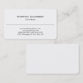 Uniek, klassiek, wit, creatief visitekaartje (Voorkant / Achterkant)