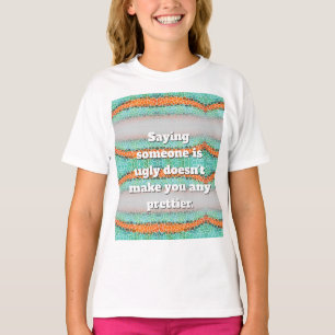 Uniek Kleurrijk Driehoekpatroon & Citaten T-shirt