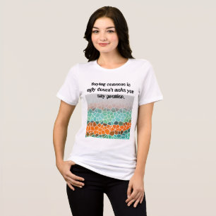 Uniek Kleurrijk Driehoekpatroon & Citaten Tri-Blend Shirt