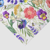 Uniek kleurrijk patroon van veldbloemen tissuepapier (Detail)