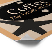 Uniek koffieontwerp poster (Hoek)