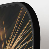 Uniek kort barstend wild gras pickleball paddle (Links Detail)