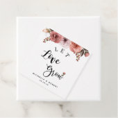 Uniek, laat liefde groeien, bloesem, script bedankjes labels (In situ)