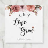 Uniek, laat liefde groeien, bloesem, script bedankjes labels (Achterkant)