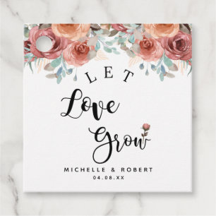Uniek, laat liefde groeien, etherische bloemen, sc bedankjes labels