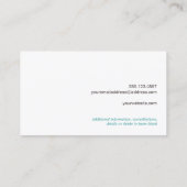 Uniek landschap Rustisch geregenereerd Turquoise W Visitekaartje (Achterkant)