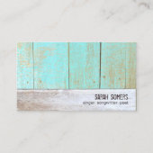 Uniek landschap Rustisch geregenereerd Turquoise W Visitekaartje (Voorkant)