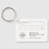 Uniek Lash Expert Logo Visitekaartje met QR-code Sleutelhanger (Achterkant)