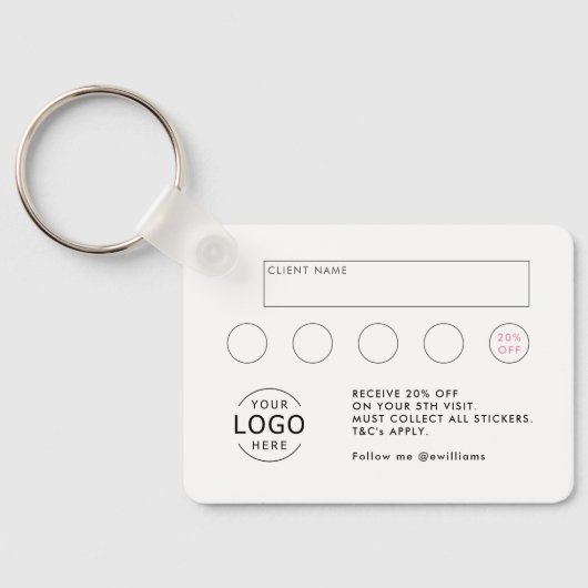 Uniek Lash Expert Logo Visitekaartje met QR-code Sleutelhanger (Achterkant)