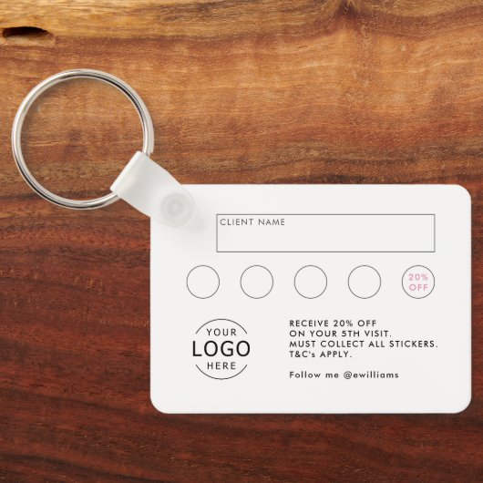 Uniek Lash Expert Logo Visitekaartje met QR-code Sleutelhanger (Achterkant)