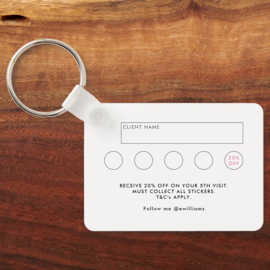 Uniek Lash Expert Visitekaartje met QR-code Sleutelhanger (Achterkant)