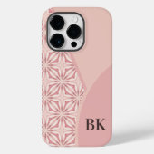 Uniek  lichtroze geometrisch patroon Case-Mate iPhone case (Achterkant)