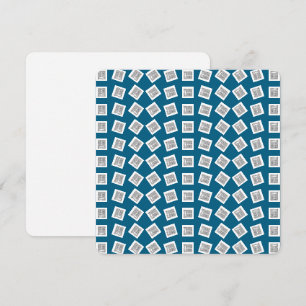 Uniek Logo- of Afbeeldingen patroon   Blauw (bewer Notitiekaartje