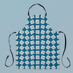 Uniek Logo- of Afbeeldingen patroon Blauw (bewer Schort