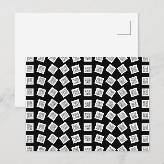 Uniek Logo- of Afbeeldingen patroon | Zwart (bewer Briefkaart (Voorkant / Achterkant)