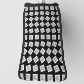 Uniek Logo- of Afbeeldingen patroon | Zwart (bewer Golfheadcover (Draai 90)