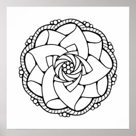 Uniek Mandala Adult Kleurend Poster