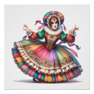 Uniek Masquerade Tekens Thema Perfect Poster