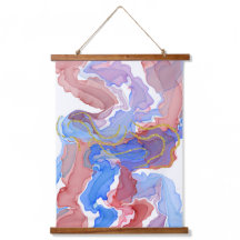 Uniek met hout bekleed wandtapijt