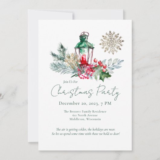 Uniek modern elegant kerstfeest kaart (Voorkant)