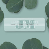 Uniek Modern Grijs Groen Retouradres Etiket