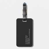 Uniek modern, grijs rood stijlvol bagagelabel (Achterkant verticaal)