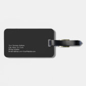 Uniek modern, grijs rood stijlvol bagagelabel (Achterkant horizontaal)