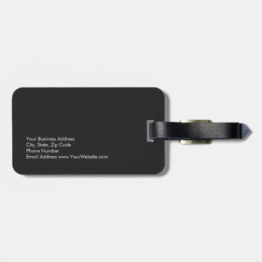 Uniek modern, grijs rood stijlvol bagagelabel (Achterkant horizontaal)