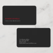 Uniek modern, grijs rood stijlvol visitekaartje (Voorkant / Achterkant)