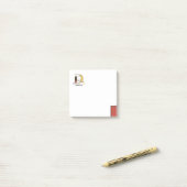 Uniek modern kunst monogram. Letter D Post-it® Notes (Op bureau)