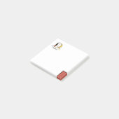 Uniek modern kunst monogram. Letter D Post-it® Notes (Schuin)