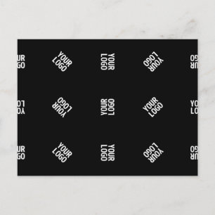 Uniek modern logo-patroon sjabloon Zwart Briefkaart