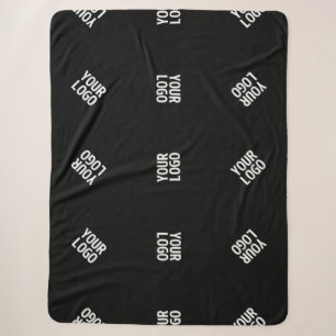 Uniek modern logo-patroon sjabloon Zwart Sherpa Deken
