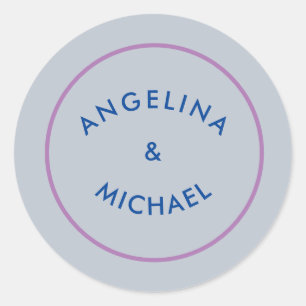 Uniek modern minimalistisch eenvoudig ronde sticker