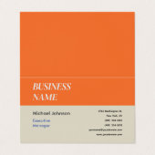 Uniek modern professioneel design visitekaartje (Buitenkant ongevouwen)