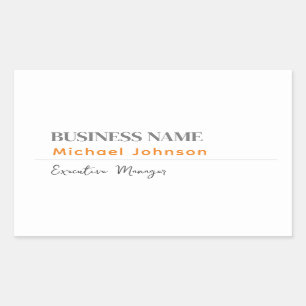 Uniek modern professioneel minimalistisch profiel rechthoekige sticker