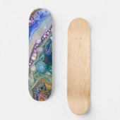 Uniek modern, stijlvol, kleurrijk drievoudig patro skateboard (Voorkant)