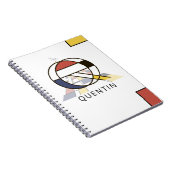 Uniek monogram neoplasticisme Style. Brief Q Notitieboek (Rechterzijde)