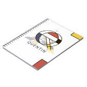 Uniek monogram neoplasticisme Style. Brief Q Notitieboek (Linkerzijde)