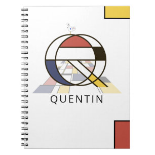 Uniek monogram neoplasticisme Style. Brief Q Notitieboek