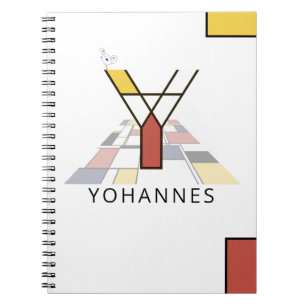 Uniek monogram neoplasticisme Style. Brief Y Notitieboek