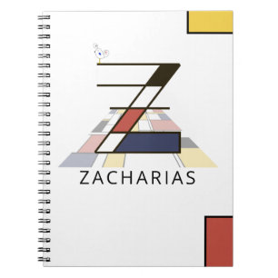 Uniek monogram neoplasticisme Style. Letter Z Notitieboek