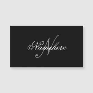Uniek monogram voor gepersonaliseerde zwart-witnaa
